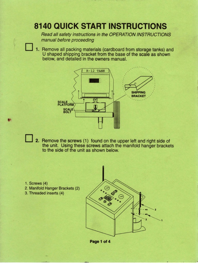 Solar 8140 Quick Start Manual | PDF
