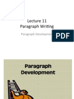 Lecture 11 - Paragraph Writing