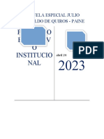 Pei - Proyecto Educativo Institucional, 2020 Escuela Especial Paine