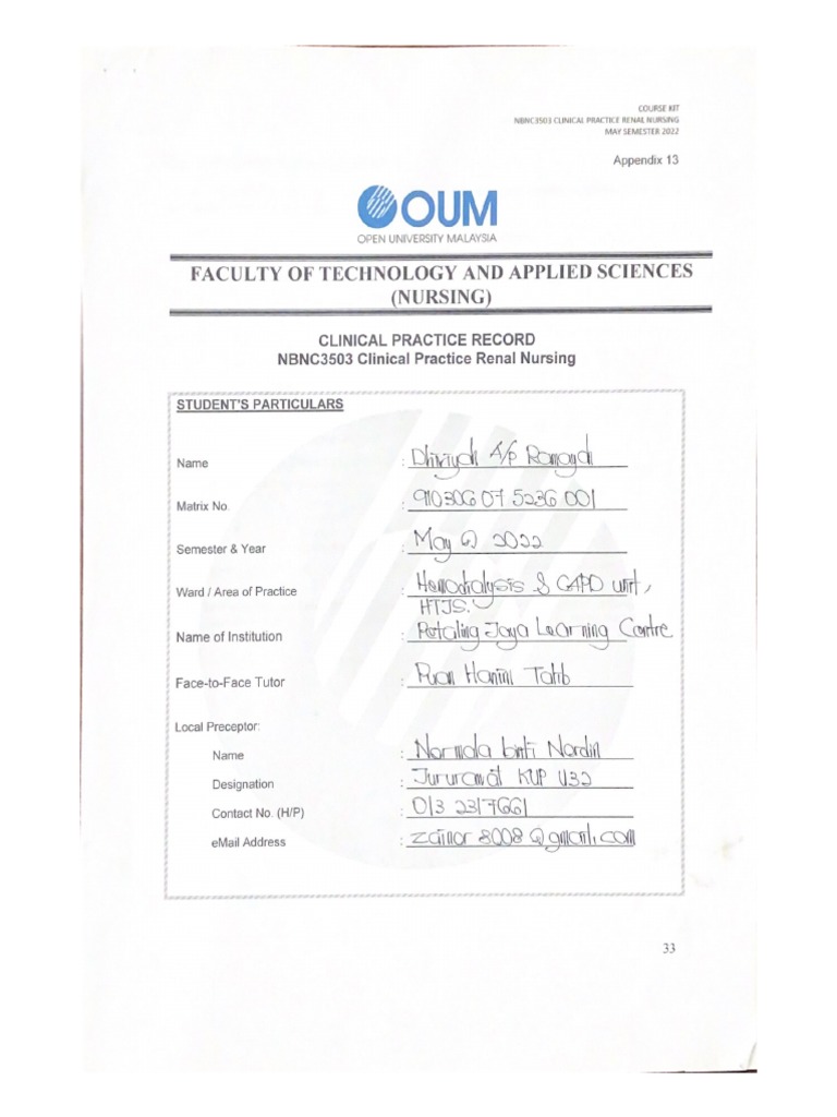Log book renal pdf