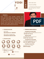 CV Lulusan Baru Modern Krem Dan Cokelat