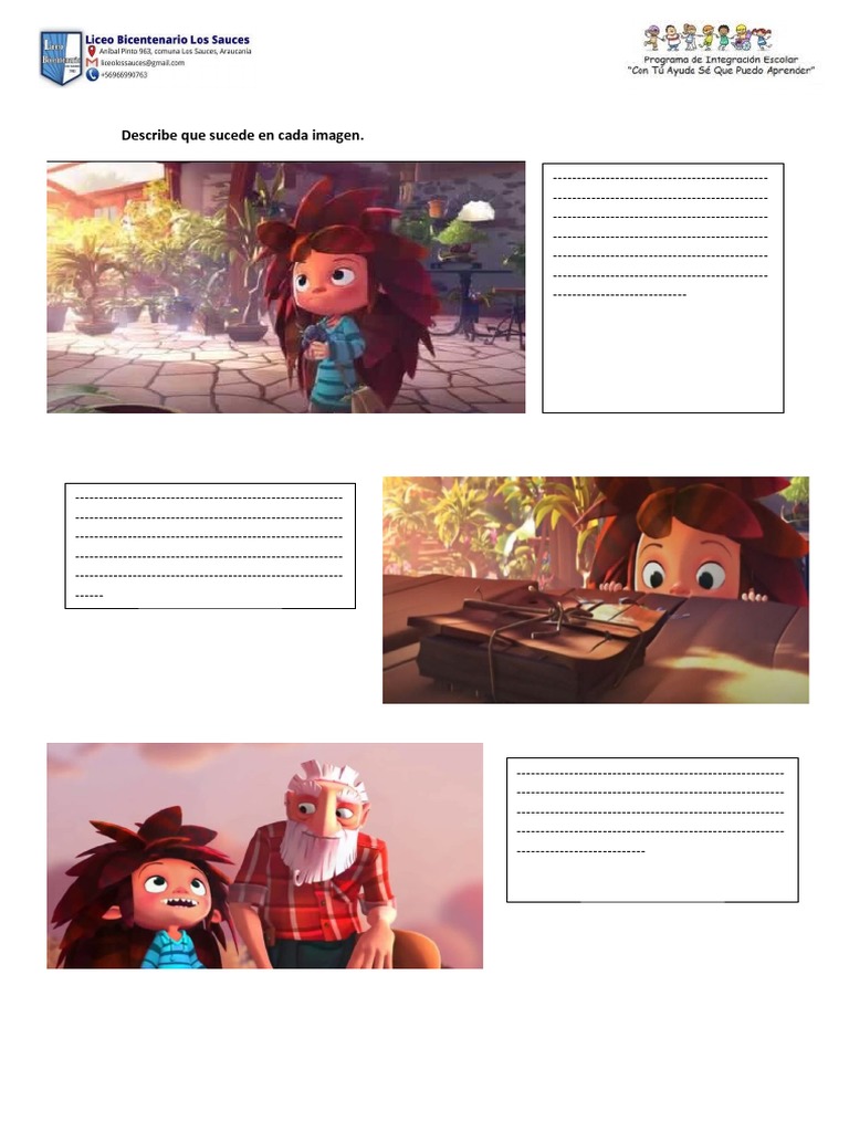Describe Que Sucede en Cada Imagen | PDF
