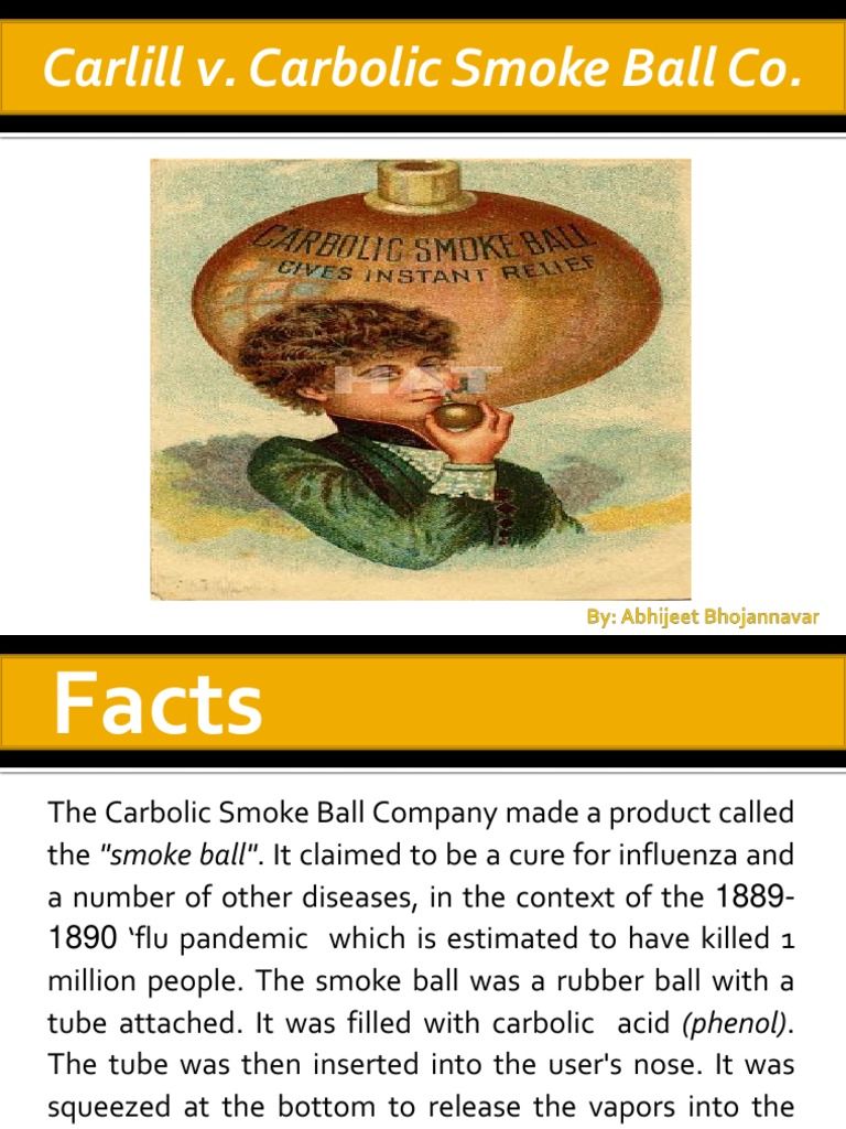 Carlill v. Carbolic Smoke Ball Case | PDF | Private Law | Virtue