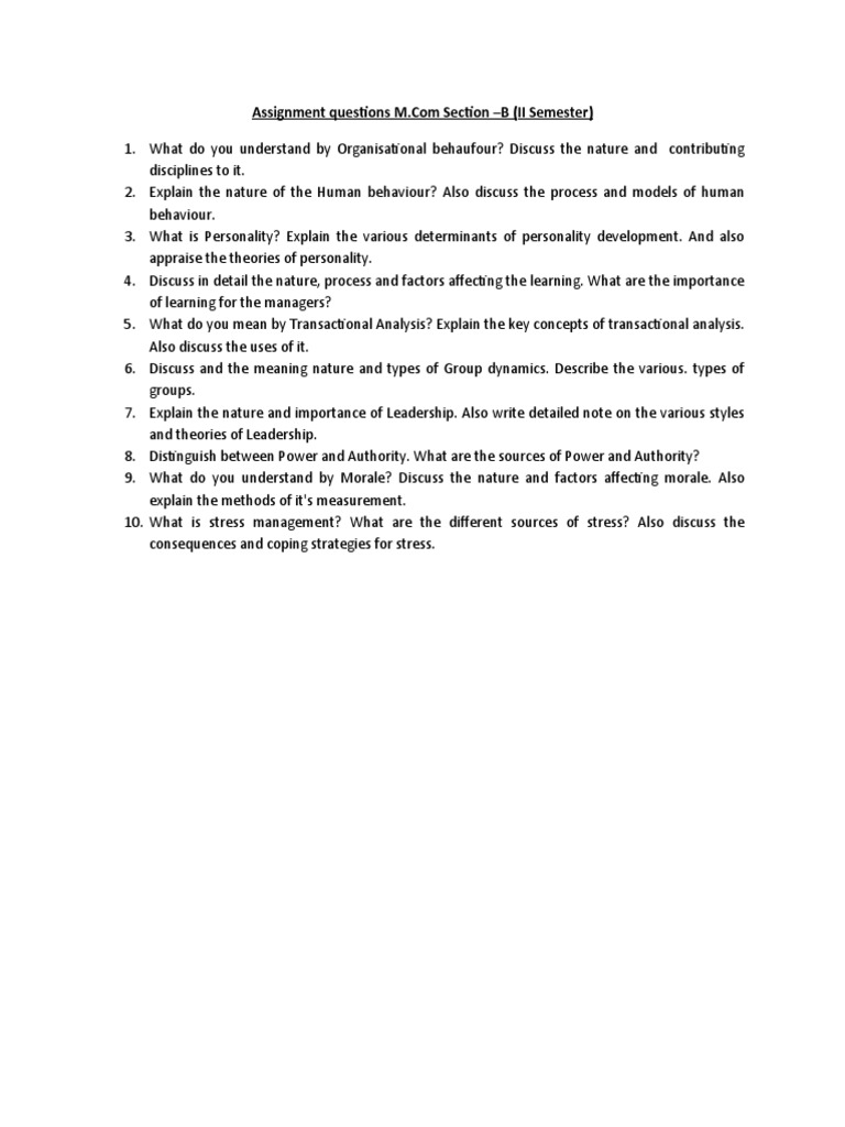 Key Concepts in Organizational Behavior | PDF