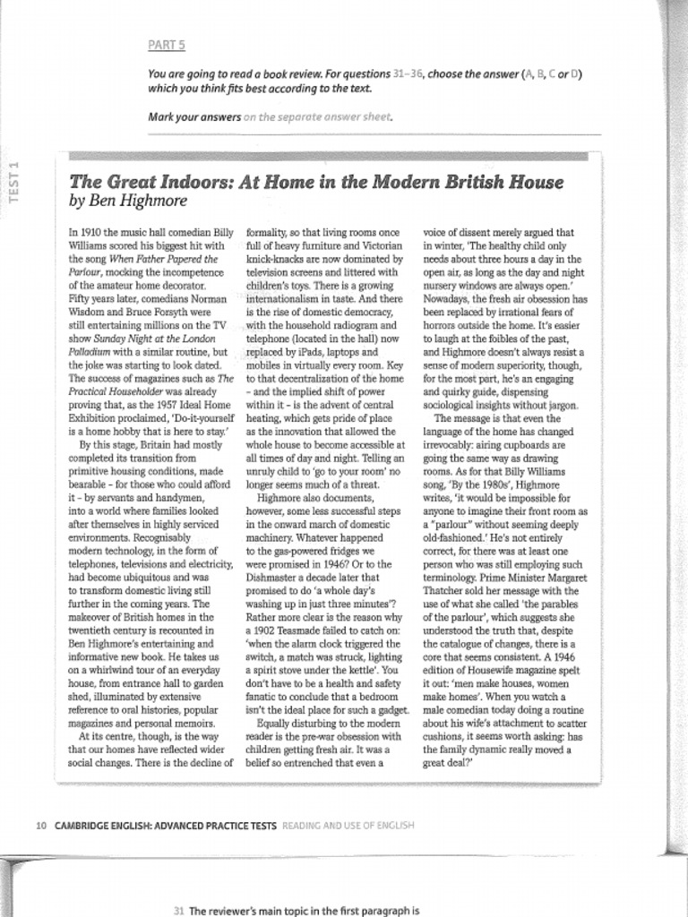 Test 1 Reading | PDF