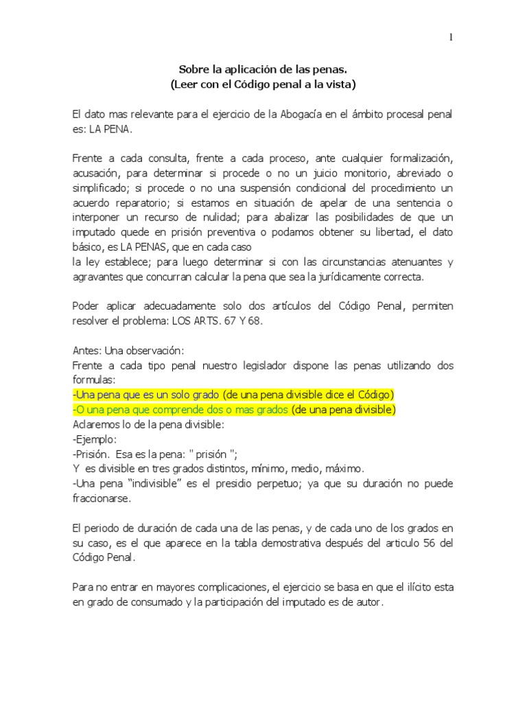 Aplicación del Art. 67 del Código Penal | PDF | Castigos | Cadena perpetua