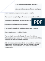 Os Direitos Da Criança e Do Adolescentes Previstos Pelo ECA