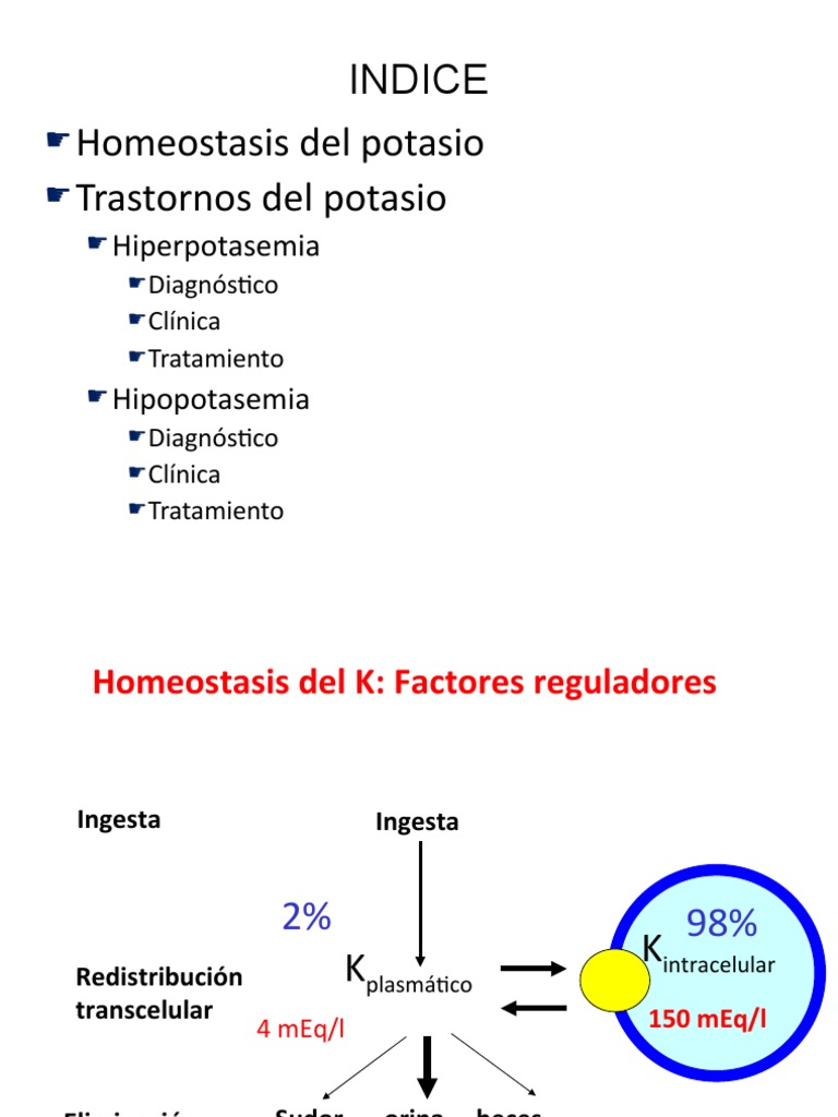 Nefrologia Al Dia Trastornos Potasio | PDF | Homeostasis | Potasio
