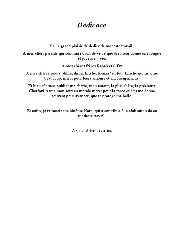 Dédicace | PDF