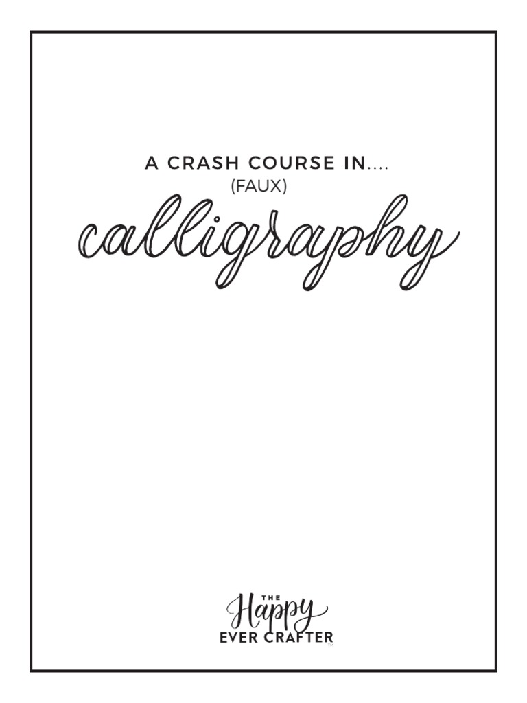 Crash Course Workbook English Calligraphy Pdf Calligraphy Writing