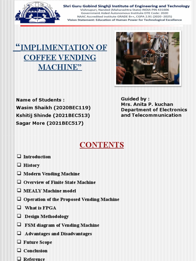 KSW Presentation PDF Vending Machine Logic Gate