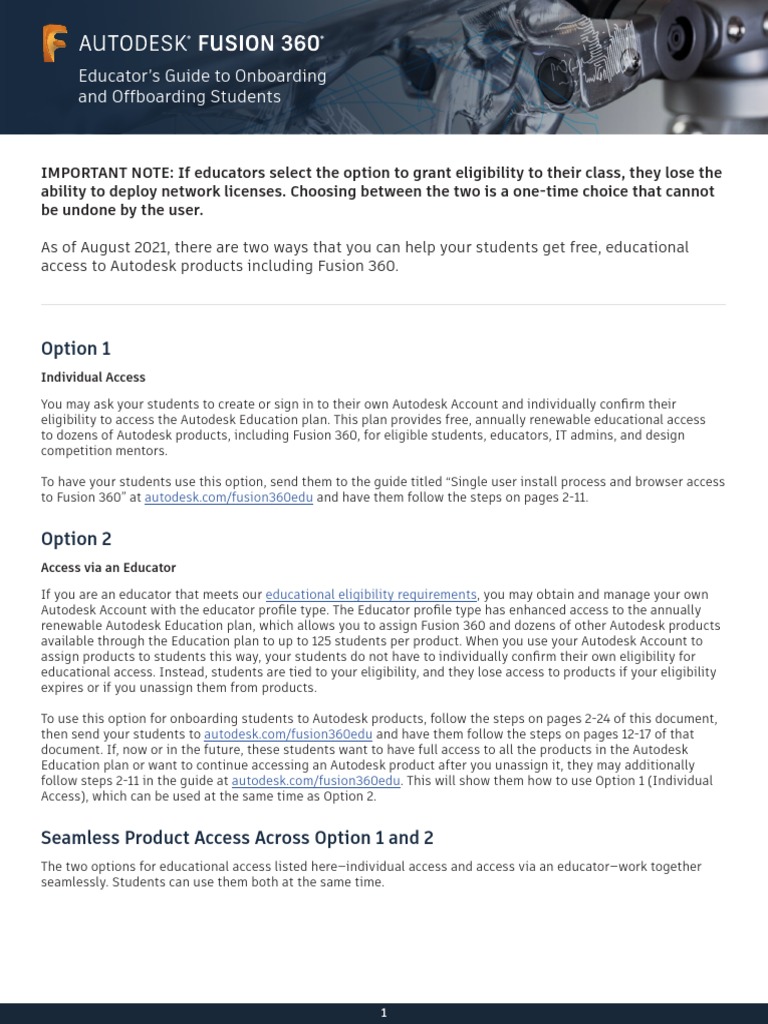 Fusion 360 Educators Guide | PDF