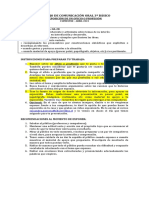 Trabajo de Comunicacion Oral, Pauta de Trabajo 3 Año Básico 2023