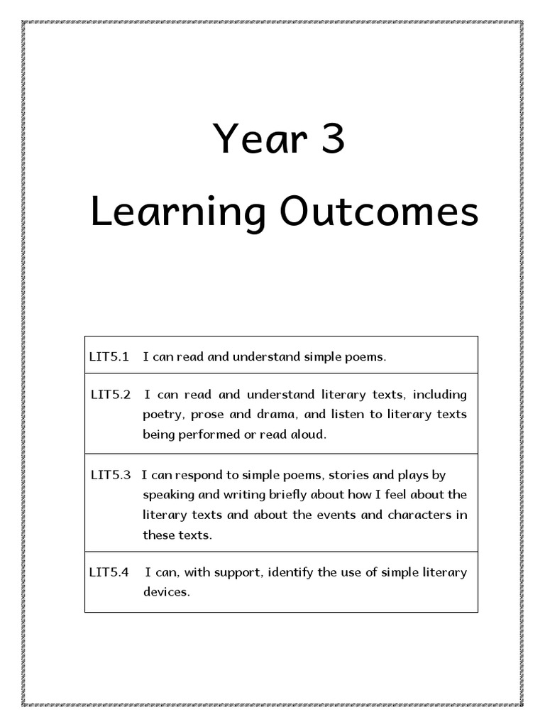Year 3 Reading Targets