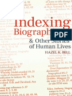 Hazel K. Bell - Indexing Biographies and Other Stories of Human Lives