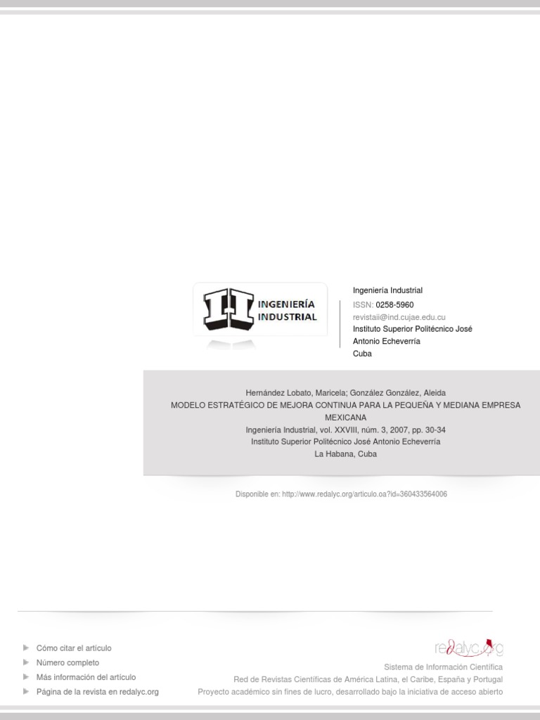 Modelo de Mejora Continua para PYMES | PDF | Calidad (comercial) | Business