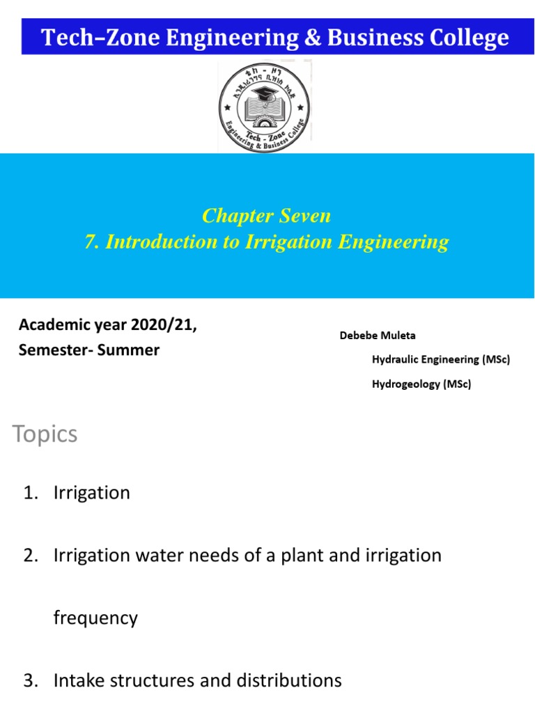 7.introduction To Irrigation Engineering PDF