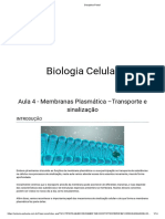 Aula 4 - Membranas Plasmática –Transporte e sinalização
