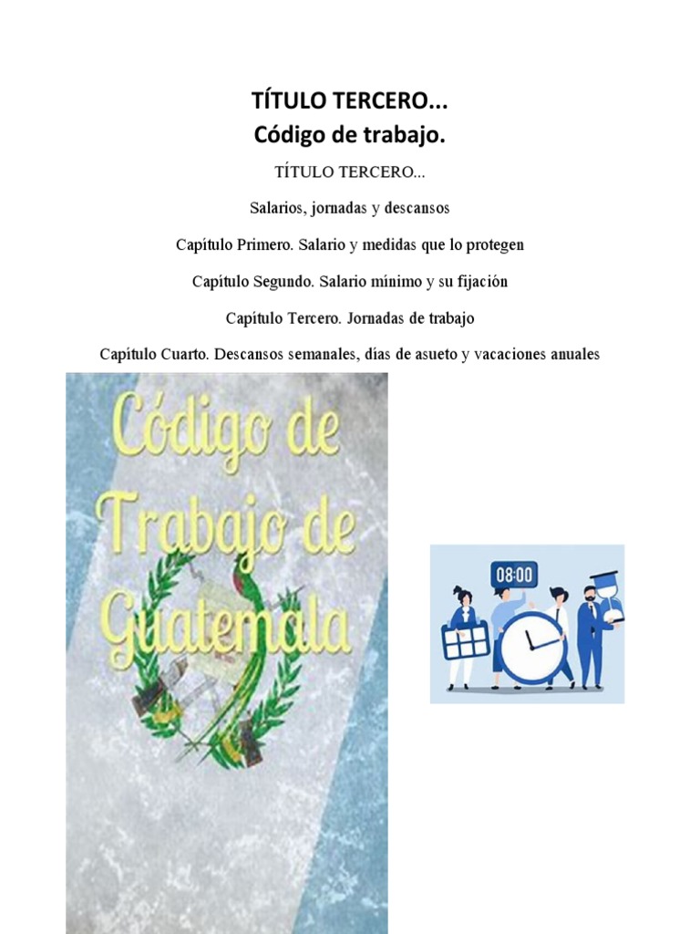 Jornadas Laborales según el Código de Guatemala | PDF | Salario ...