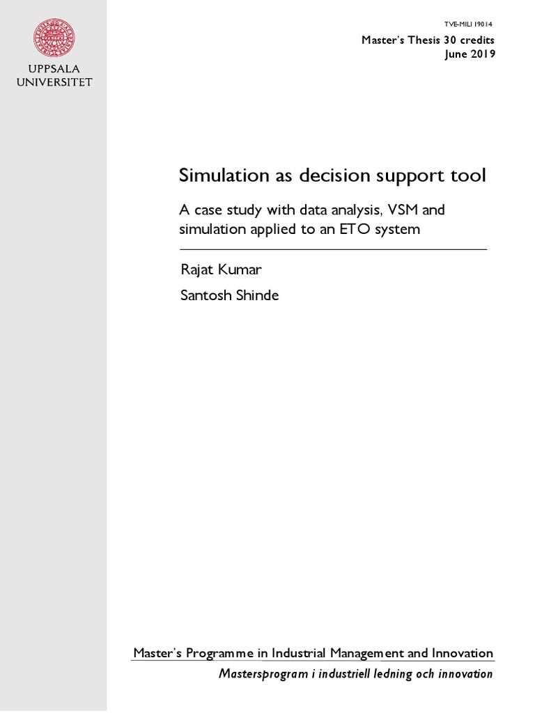 Simulation as decision support tool pdf