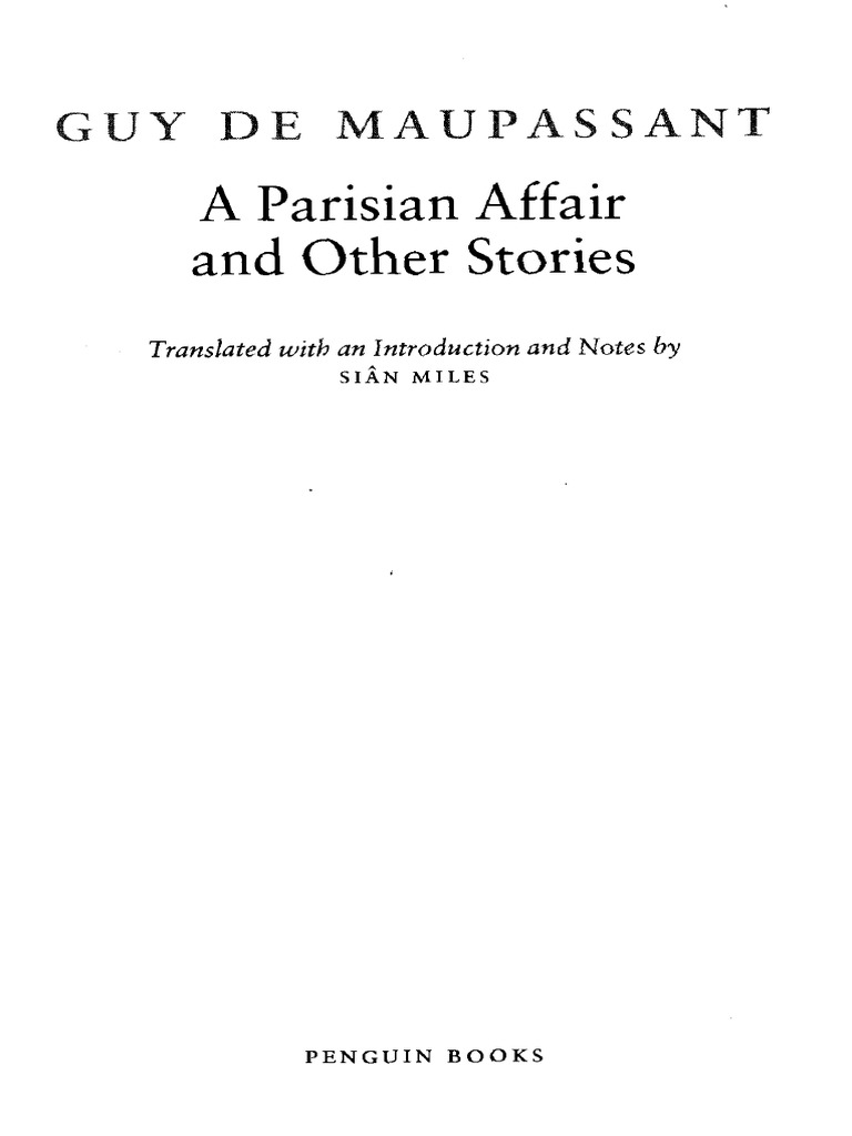 Maupassant, Parisian Affair PDF