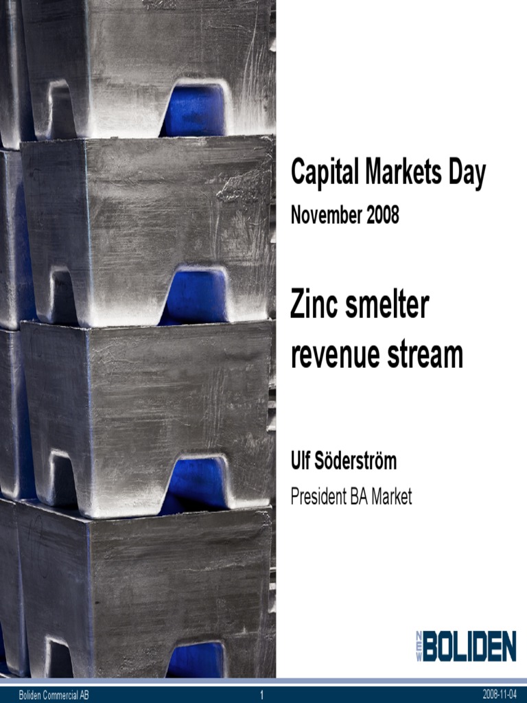 ZINC 12 Zinc Smelters Revenue Stream Ulf Soderstrom President Ba Market PDF