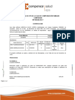 El Programa de Eps de La Caja de Compensación Familiar Compensar NIT 860.066.942-7 Certifica Que