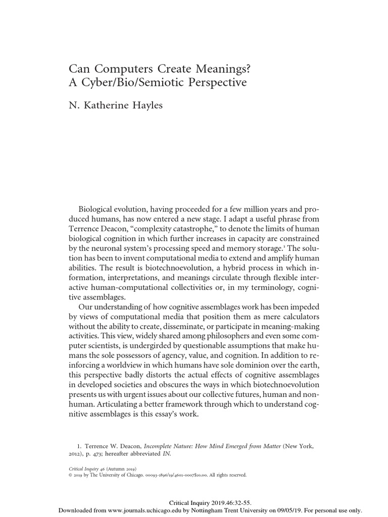 Can computers create meanings a cyber bio semiotic perspective pdf