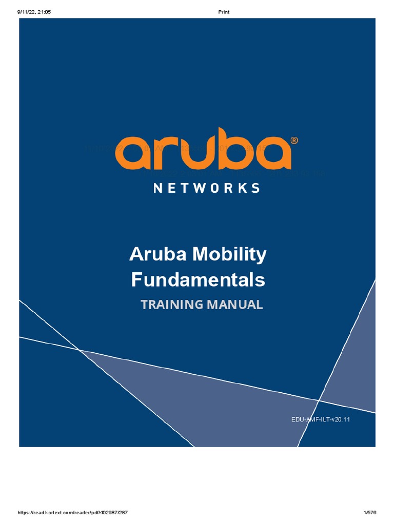Aruba Mobility Fundamentals PDF