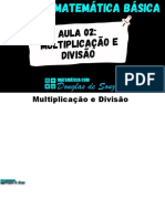 Aula 02 - Multiplicação e Divisão - Curso de Mat. Básica