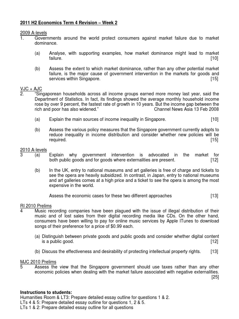 Economics essay questions and answers pdf image