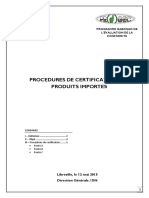 Procedures de Certification PROGEC