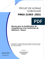 PNGA 21003 - Norme Pour La Certification de Competences Dun Technicien Du Batiment - Macon