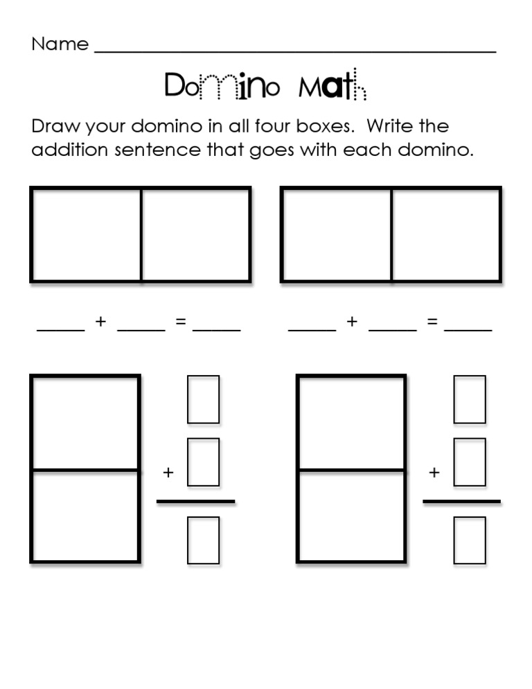 Domino Math Addition Practice | PDF