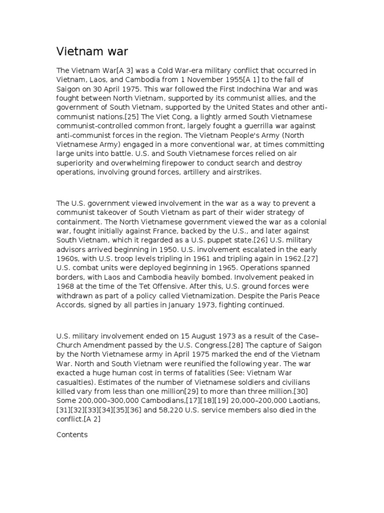 Vietnam War PDF Vietnam War South Vietnam