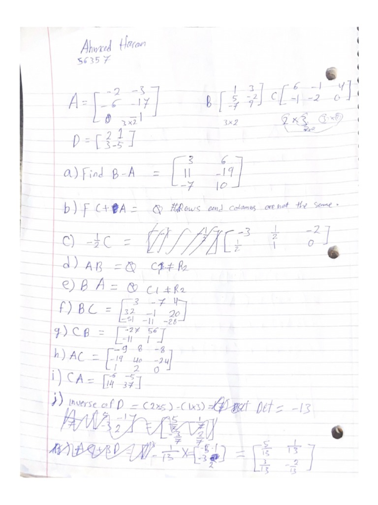 Assignment 1 Math105 | PDF