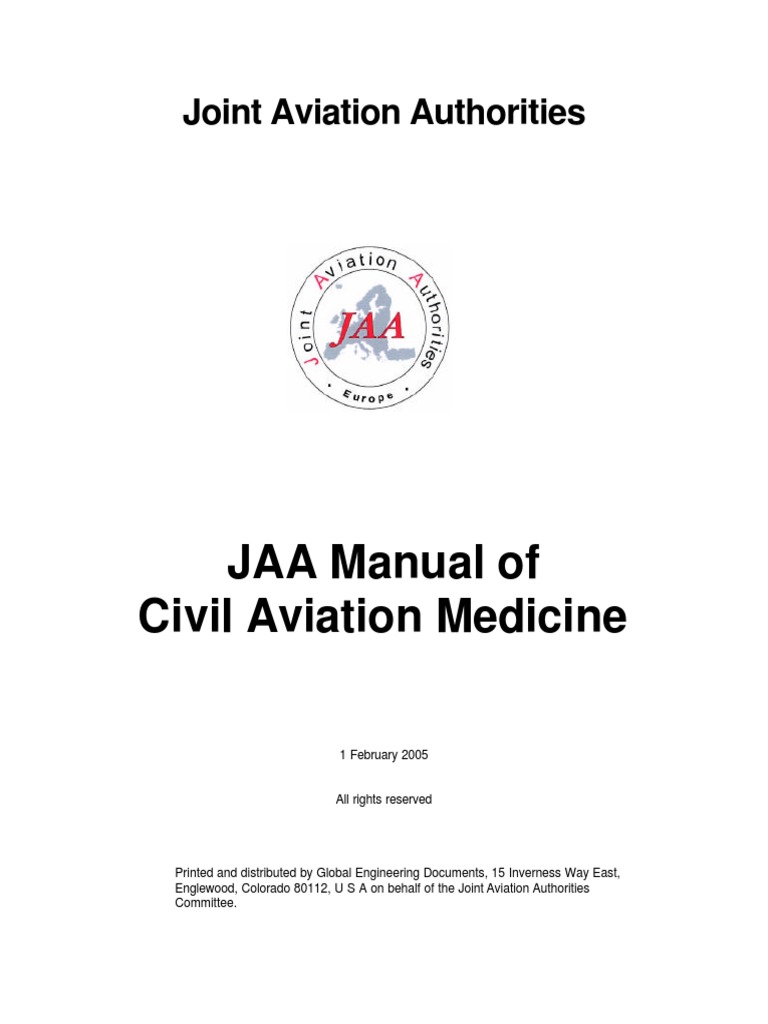 JAA 2005 Manual - Aviation - Medicine | PDF