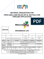 Mz-000-Ccx-Pi-Req-00040-Mat - Req. For Pipes SMLS and WLDD Api 5L X65 PSL2 For Pipeline Application Reva