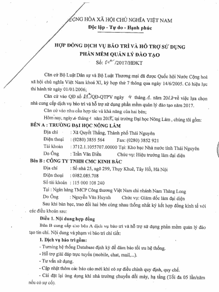4 5 hop dong dich vu bao tri va ho tro su dung phan mem quan ly dao tao