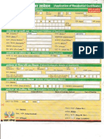Jharkhand Residential Certificate Form PDF