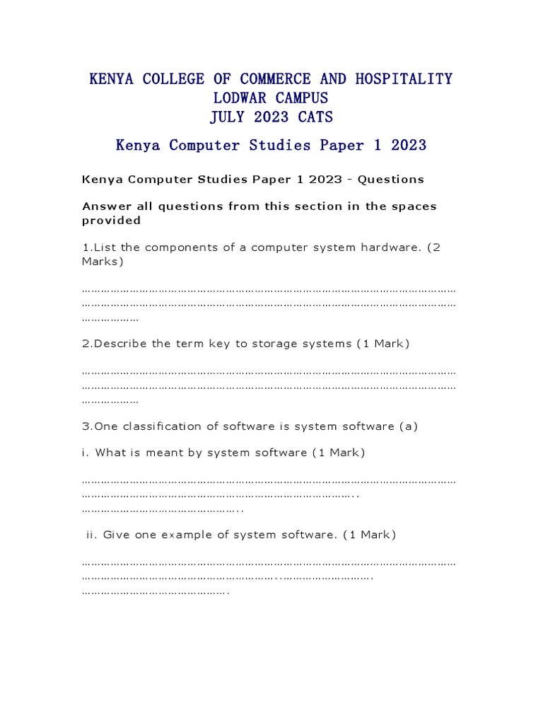 Comp Studies Marking Scheme | PDF