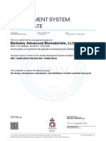 ISO 13485 2016 Certificate