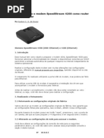 Configurando o Modem Speed Stream 4200 Como Router