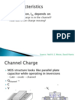 In Linear Region, I Depends On: How Much Charge Is in The Channel? How Fast Is The Charge Moving?