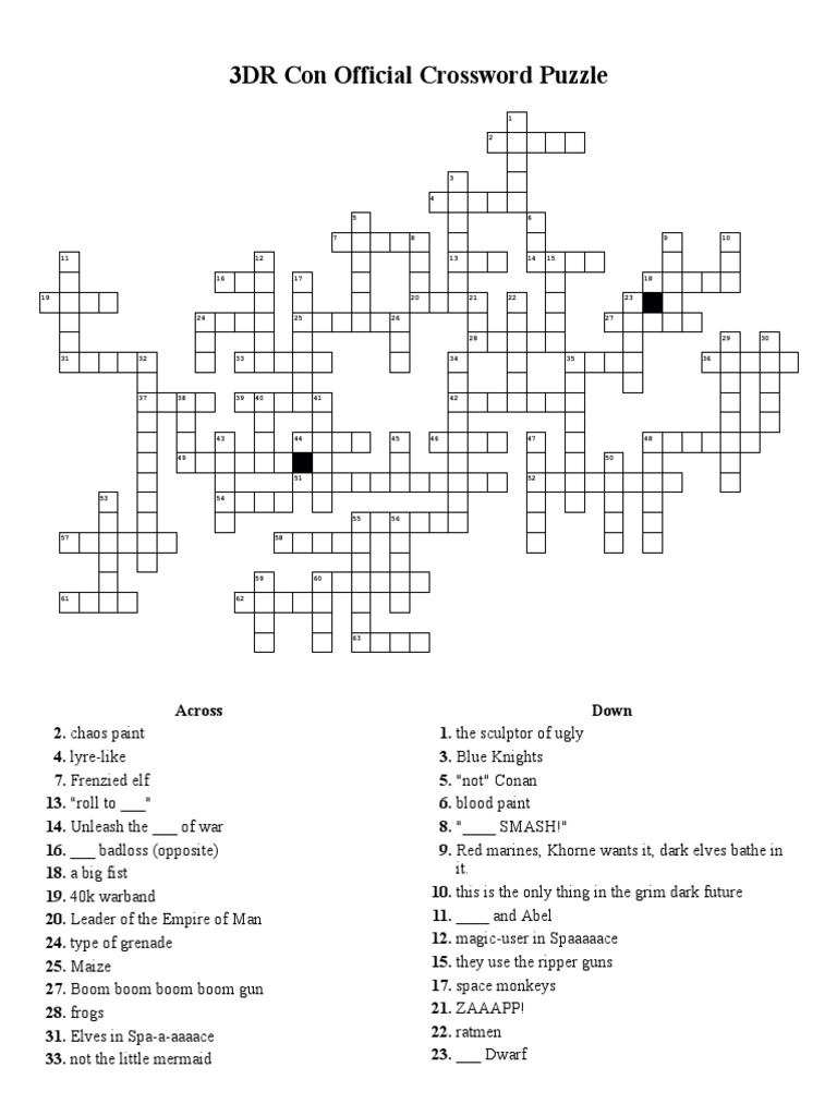 3dr Con Official Crossword Puzzle 2 PDF 3dr Con Official Crossword Puzzle 2 PDF