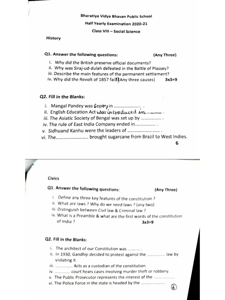 Class 8 History Civics (1) PDF