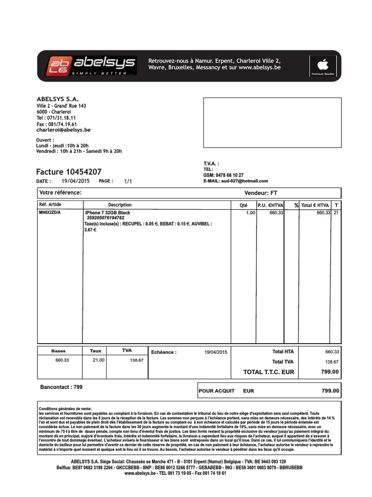 Tech Data Bvba SPRL Belgium | PDF