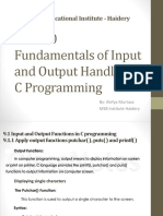 Unit-9.0-Fundamentals of I-O in C