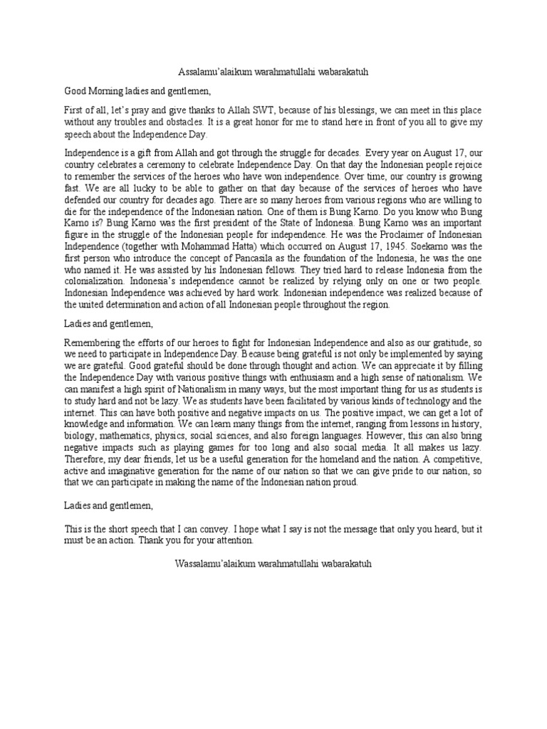 English Speech PDF