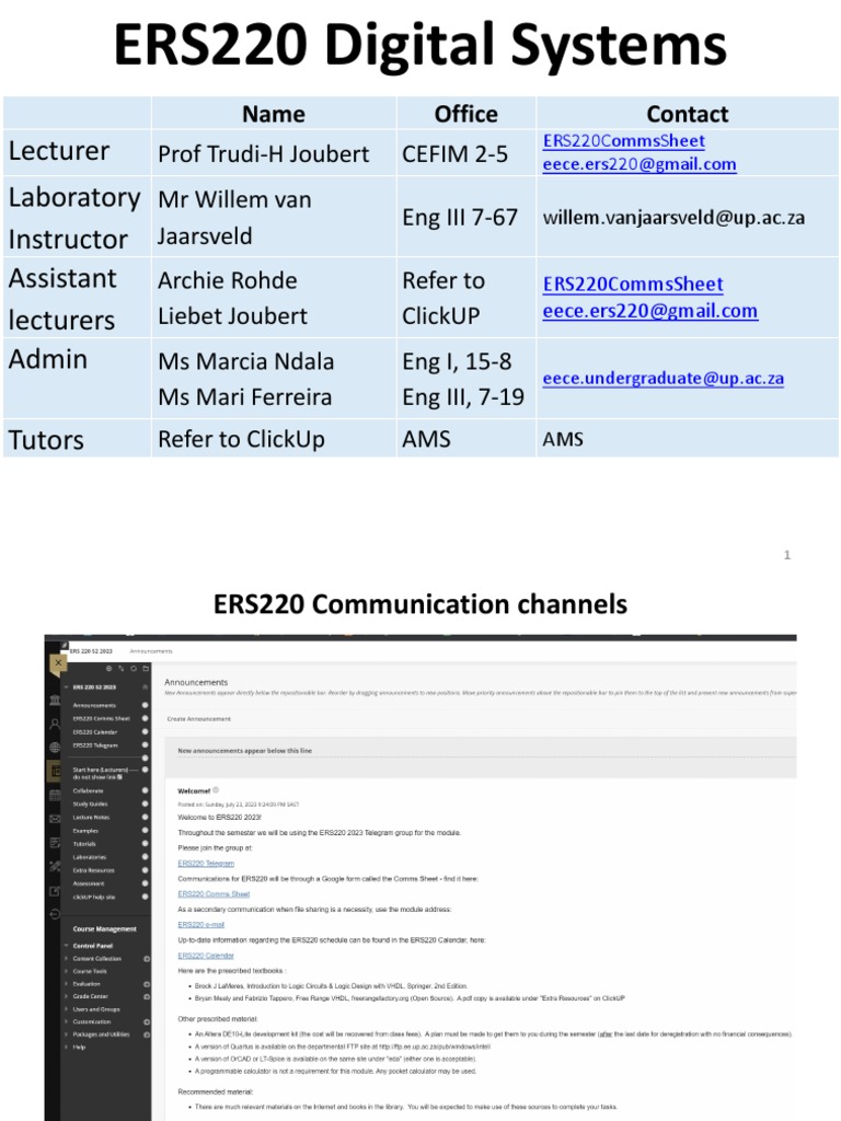ERS220 Intro PDF Hardware Description Language Logic Synthesis